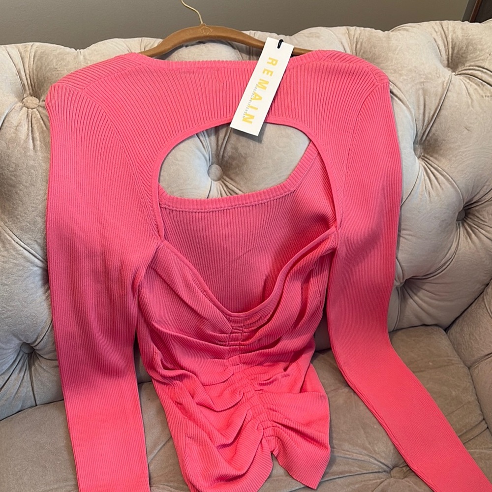 Pink Cutout Sweater